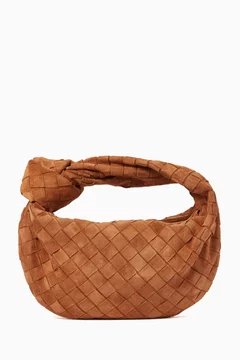 Mini Jodie Top-handle Bag in Intrecciato Suede