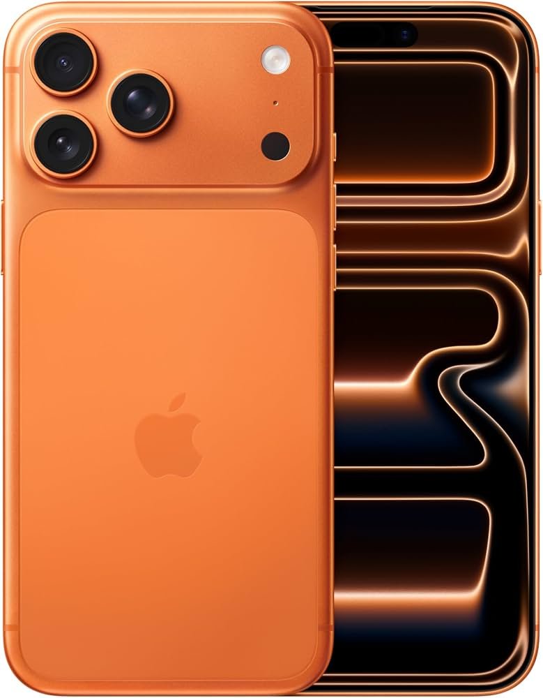Apple iPhone 17 Pro Max 256 GB: 6.9-inch Display with ProMotion, A19 Pro Chip, Best Battery Life in Any iPhone Ever, Pro Fusion Camera System, Center Stage Front Camera; Cosmic Orange