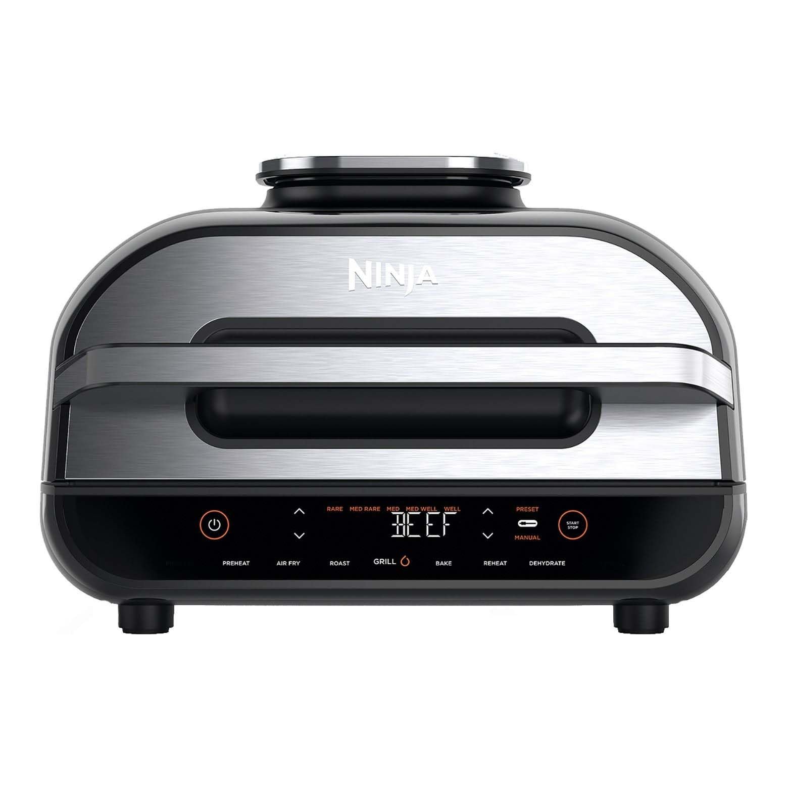 Ninja Foodi MAX Health Grill and Air Fryer, 6 Cooking Functions, Cyclonic Air Technology, ‎Temperature Control, 3.8 L, Grey/Silver, AG551ME, 2 Years Warranty
