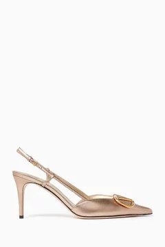 VLogo 80 Signature Slingback Pumps in Nappa Leather