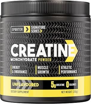 Sporter Creatine Monohydrate Powder – 250g, 50 Servings, Unflavored: Buy Online at Best Price in UAE