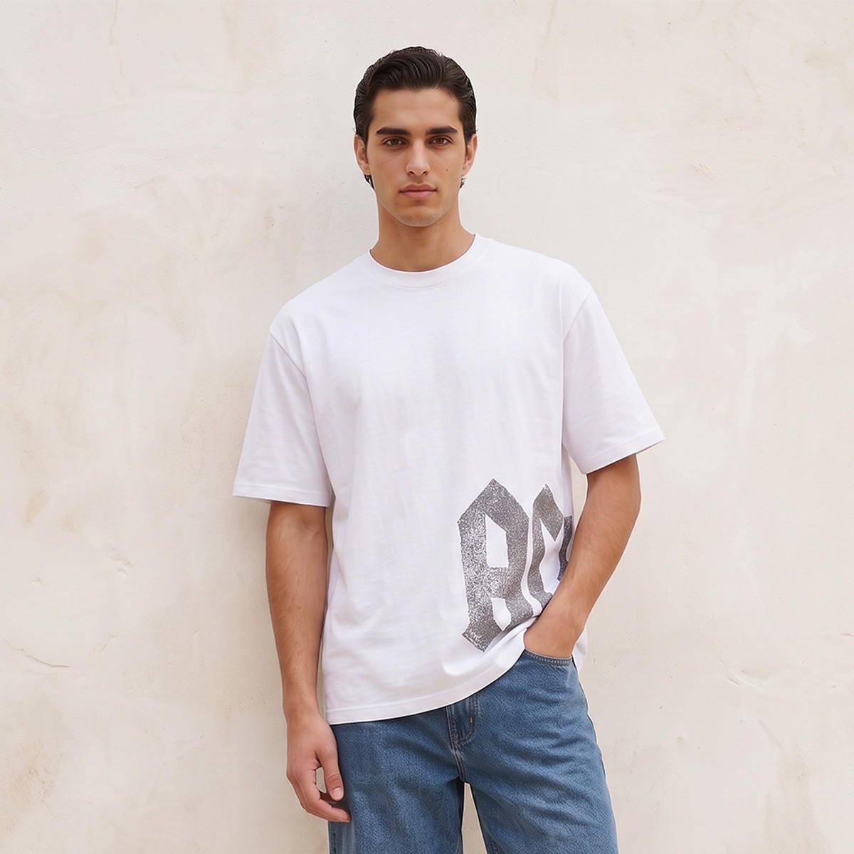 ACDC Regular Fit Crew Neck Printed T-shirt