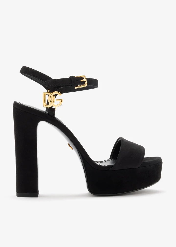 Suede platform sandals