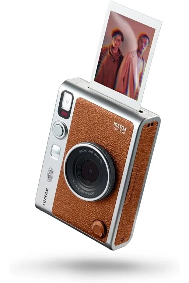 Fujifilm Instax Mini Evo Hybrid Instant Film Camera - Brown