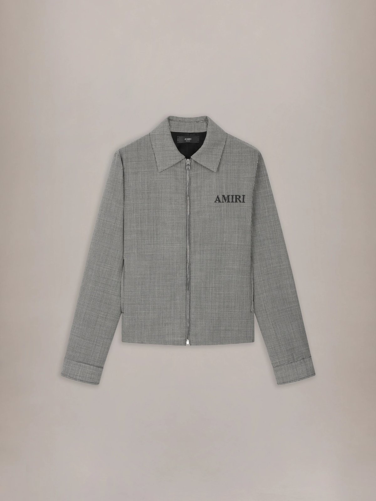AMIRI HOUNDSTOOTH BLOUSON - Black