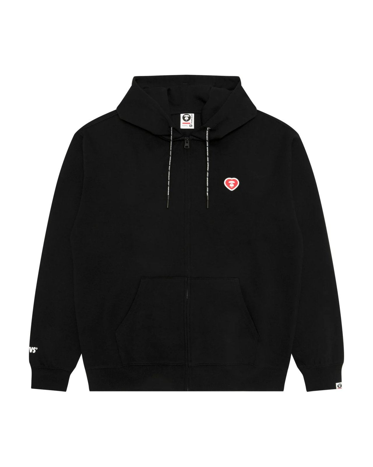 AAPENOW Heart Moonface Zip-Up Hoodie