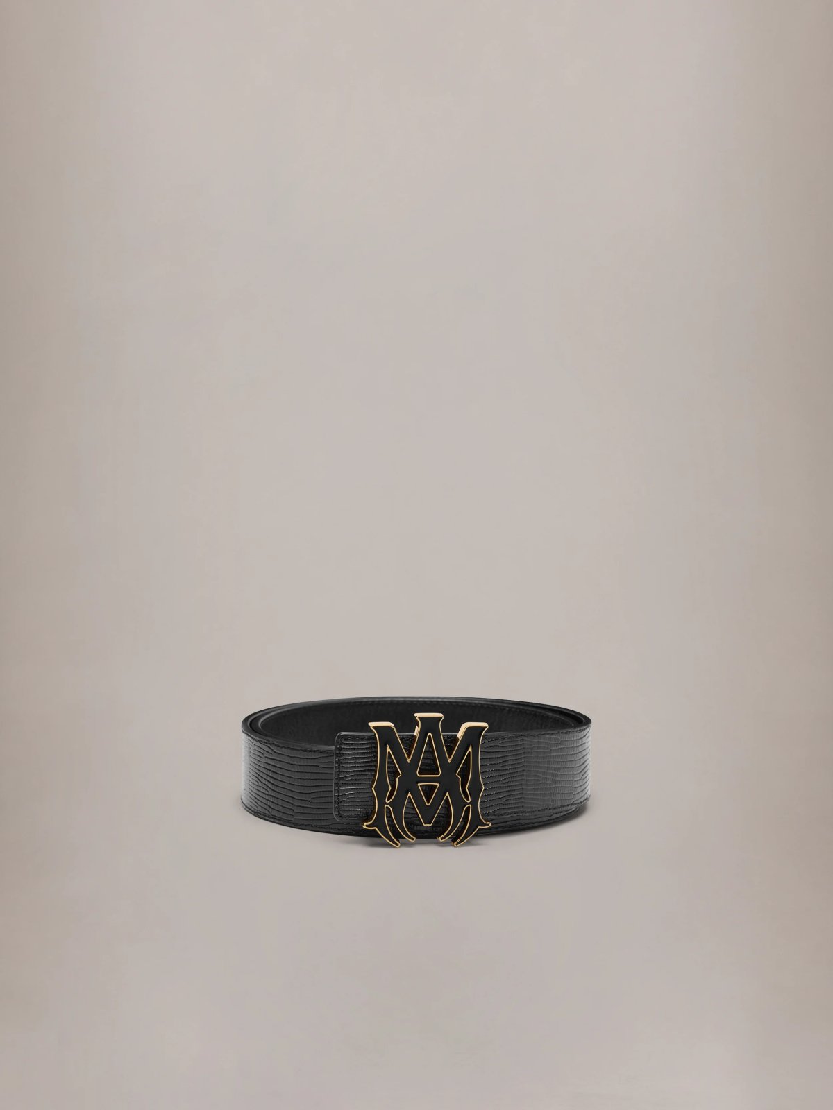 4CM REVERSIBLE MA PYTHON EMBOSSED BELT - Black Nickel