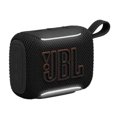 JBL Go 5 Portable Bluetooth Speaker with Ambient Edge Lighting, IP68 Waterproof & Dustproof, 10H Playtime, AirTouch Stereo Pairing, Auracast™, USB