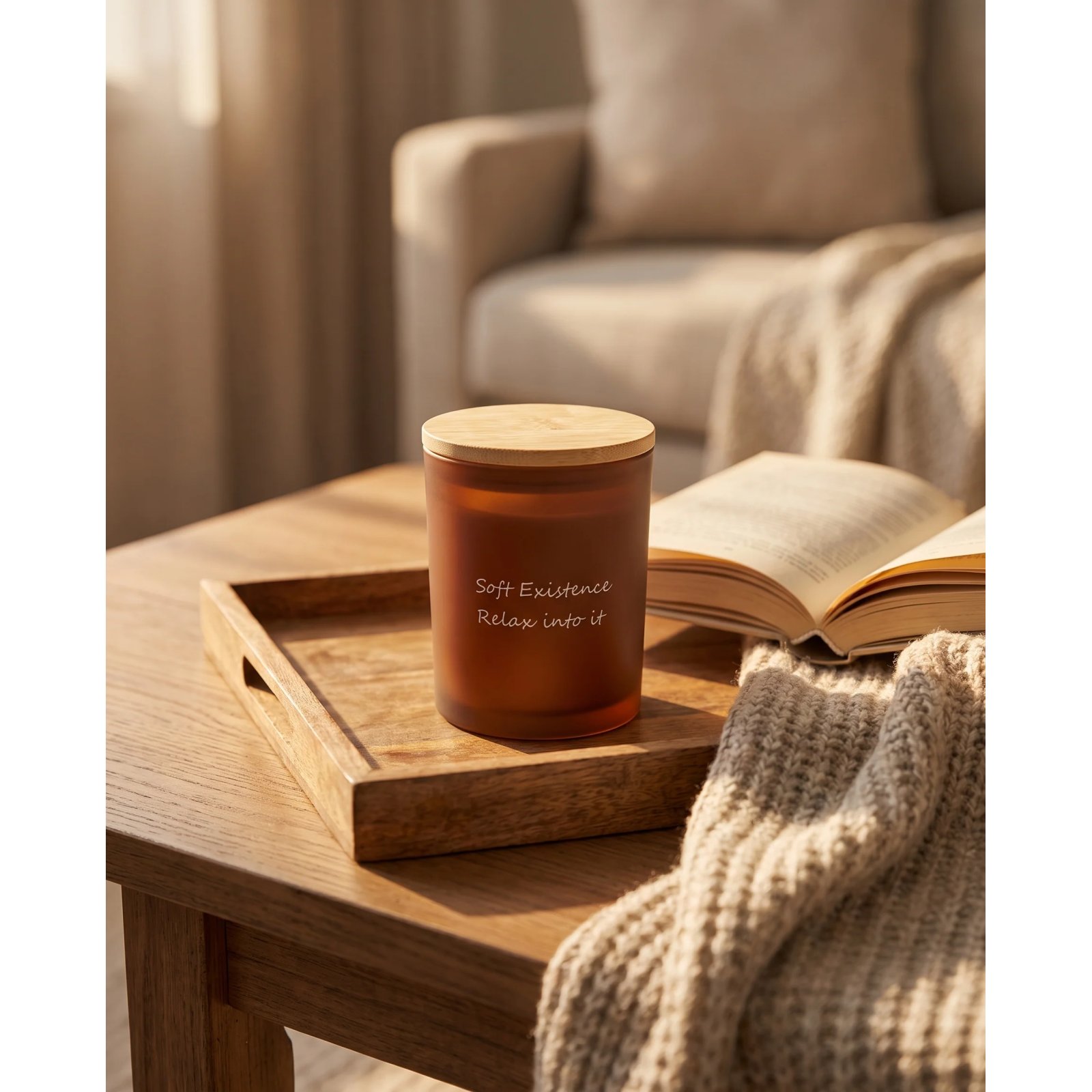 Golden Hour Scented Soy Candle, Cinnamon & Bergamot 3