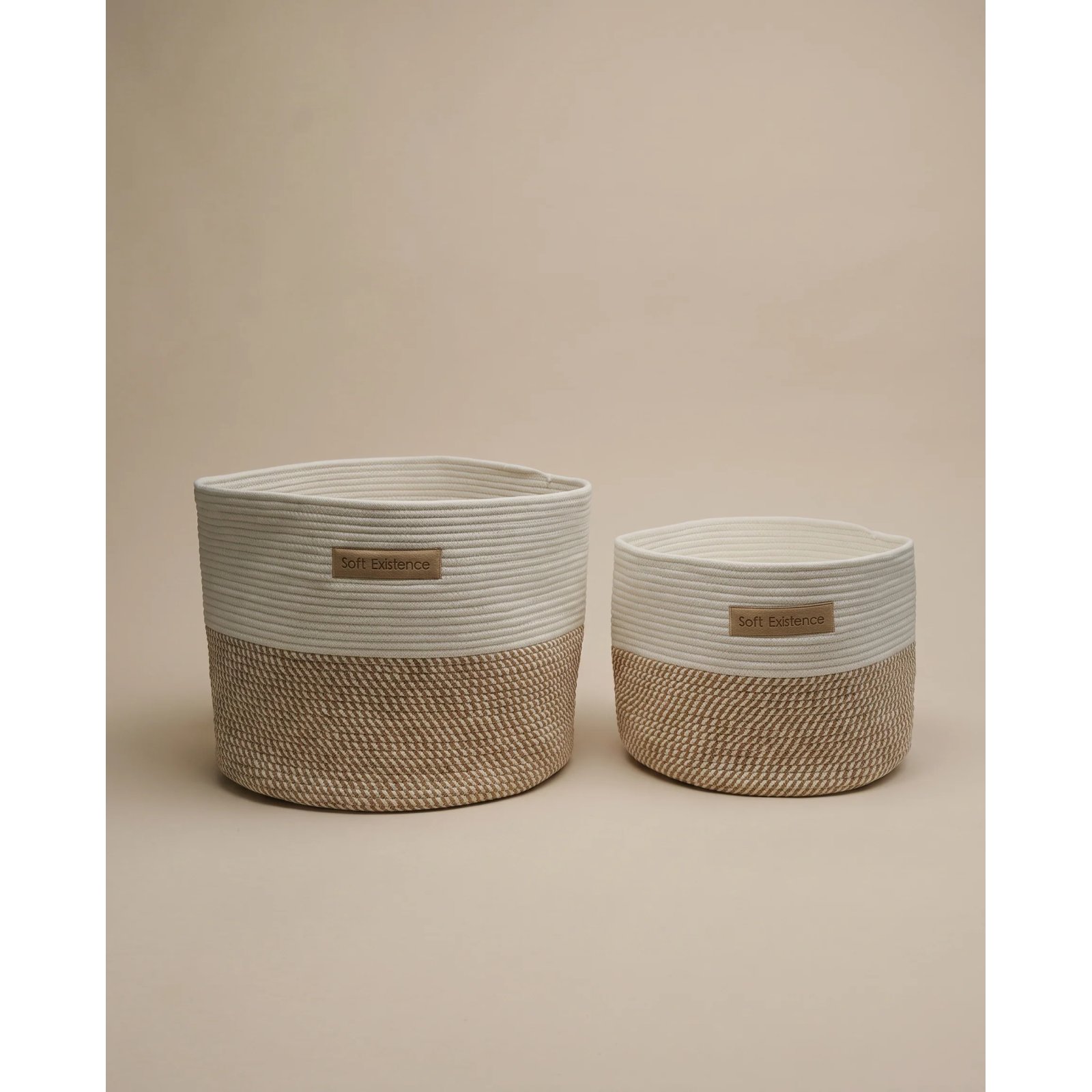 Woven Cotton Basket Set 5
