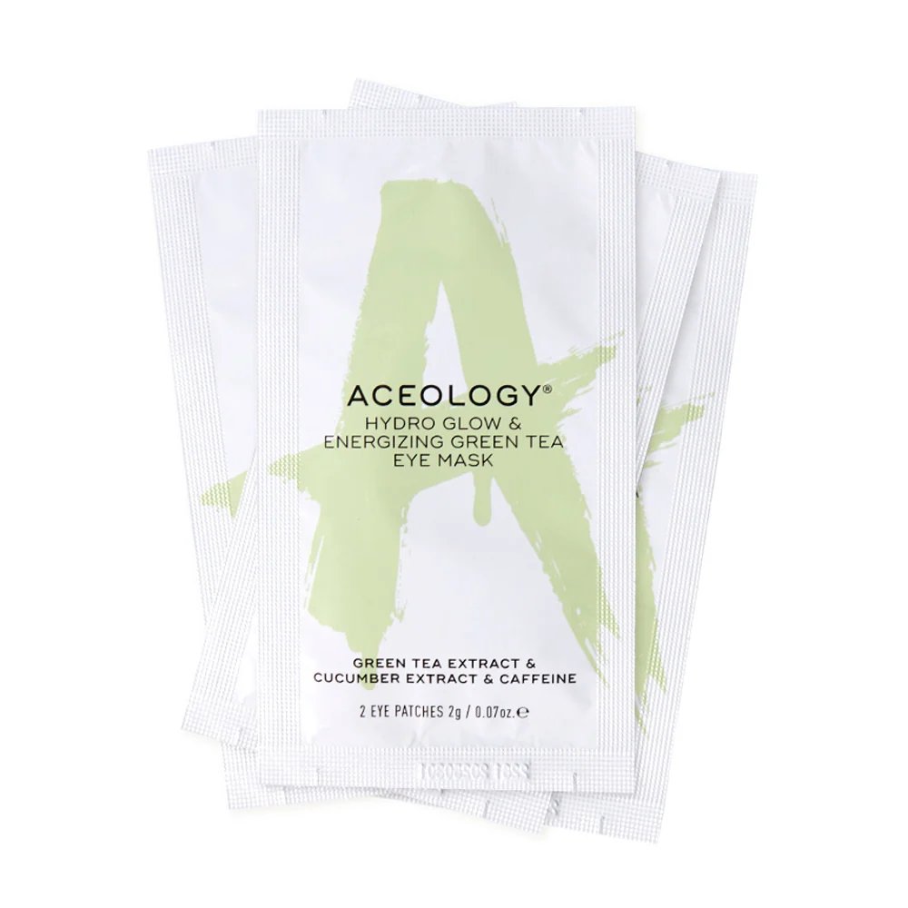 Aceology Hydro Glow & Energizing Green Tea Eye Mask (4 pack) 2