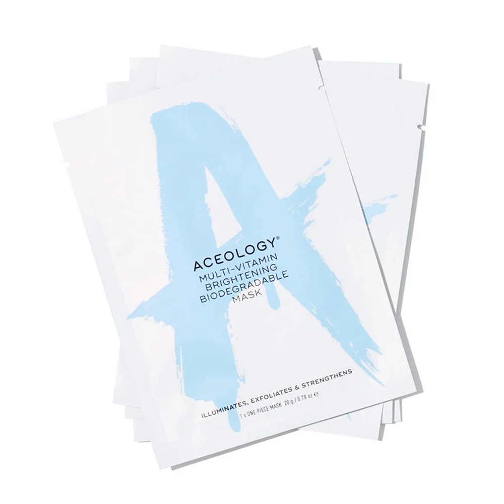 Aceology Multi-Vitamin Brightening Biodegradable Mask (4 pack) 2