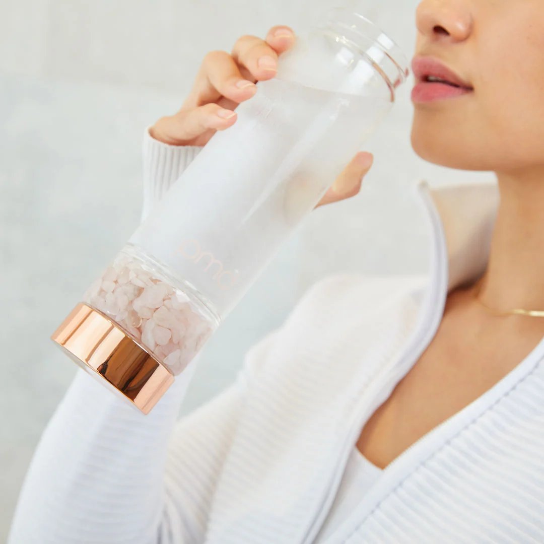 PMD Aqua Gemstone Water Bottle Rose Quartz 2