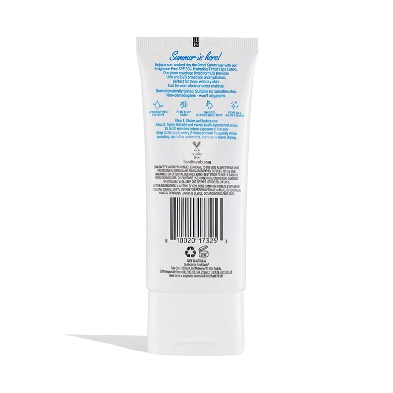 Bondi Sands SPF Fragrance Free 50+ Face Tinted - Hydrated 3