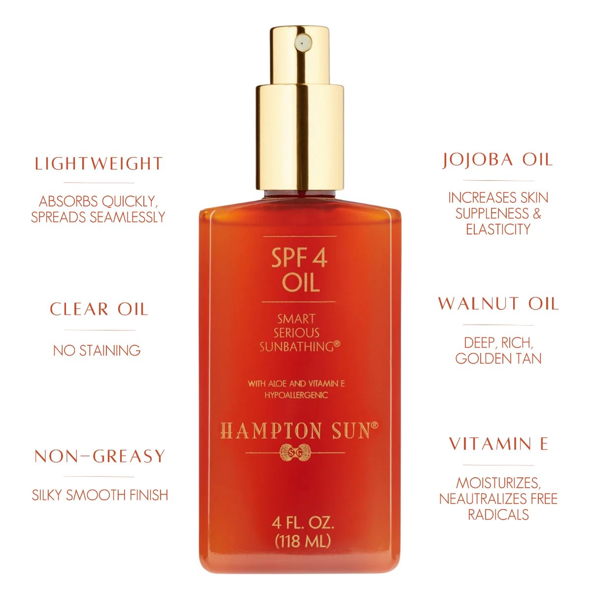 Hampton Sun SPF 4 Oil 118ml 2