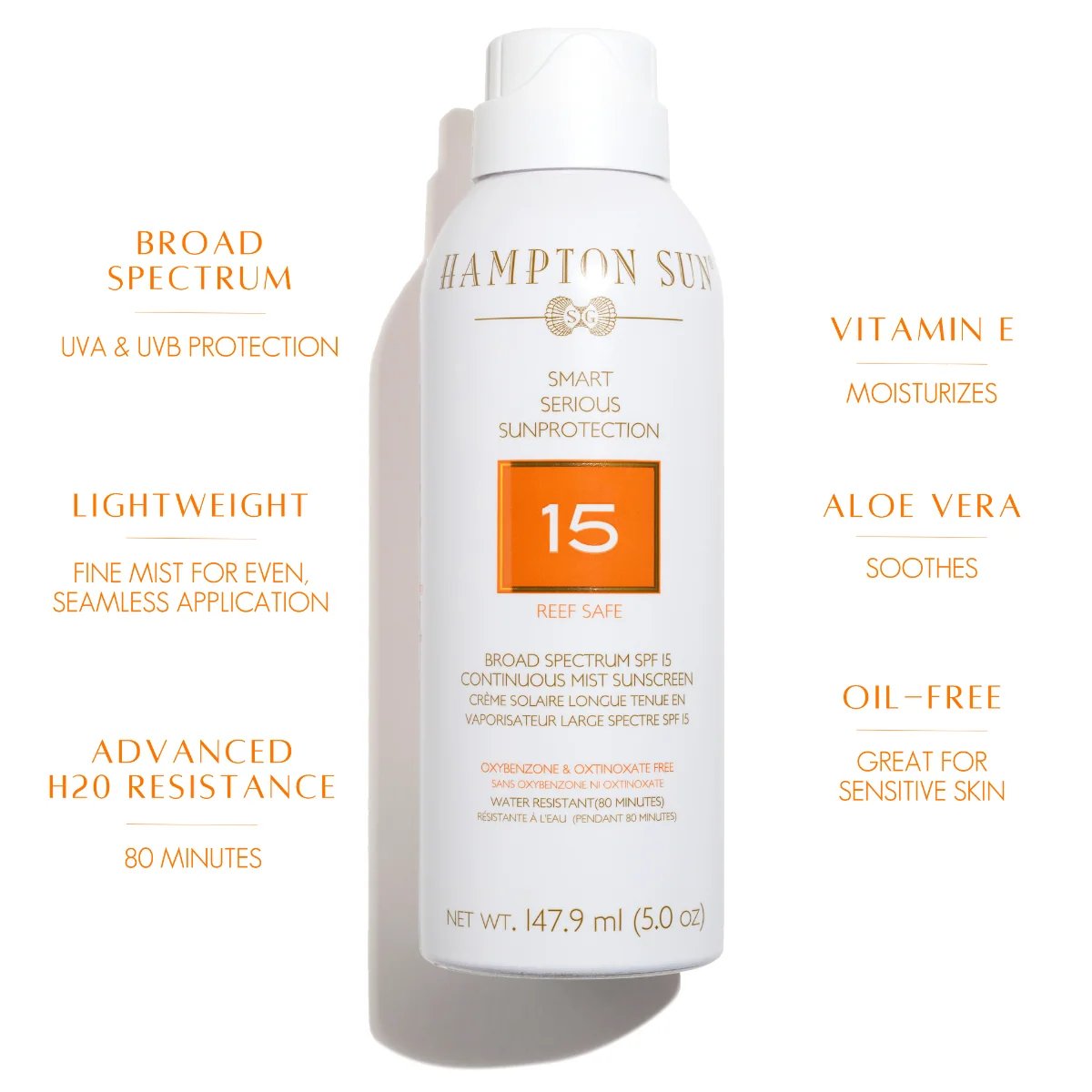 Hampton Sun SPF 15 Continuous Mist 147.9ml 2
