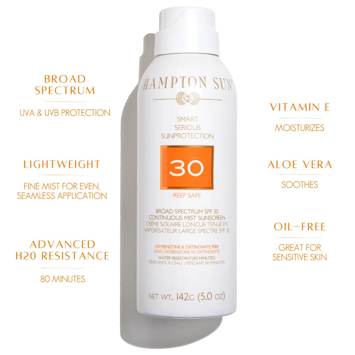 Hampton Sun SPF 30 Continuous Mist 147.9ml 2