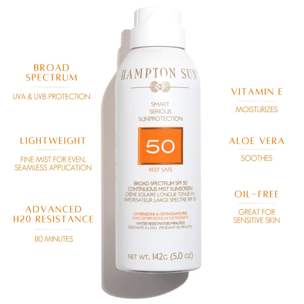 Hampton Sun SPF 50 Continuous Mist 147.9ml 2