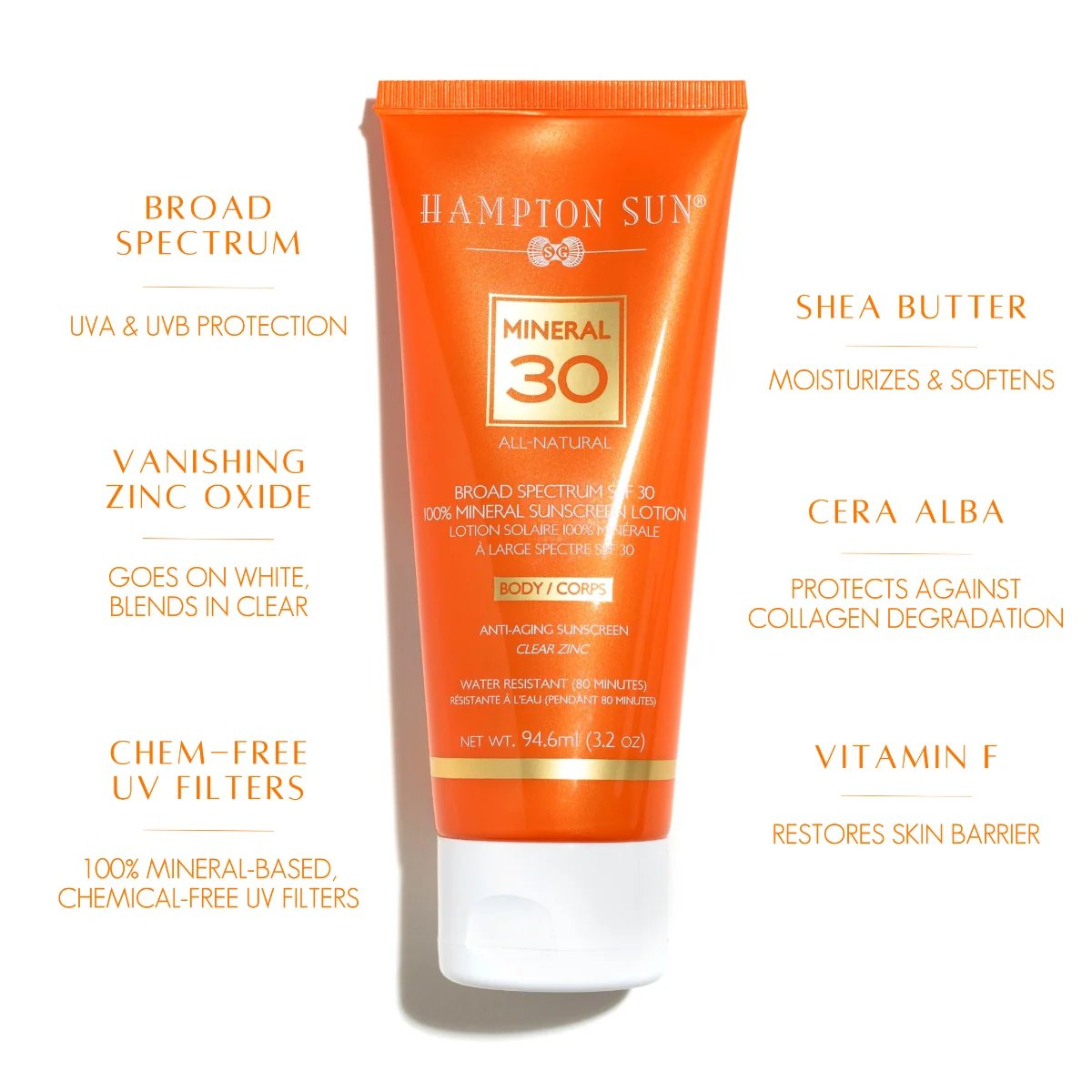 Hampton Sun SPF 30 Anti-Aging Mineral Lotion 94.6ml 2