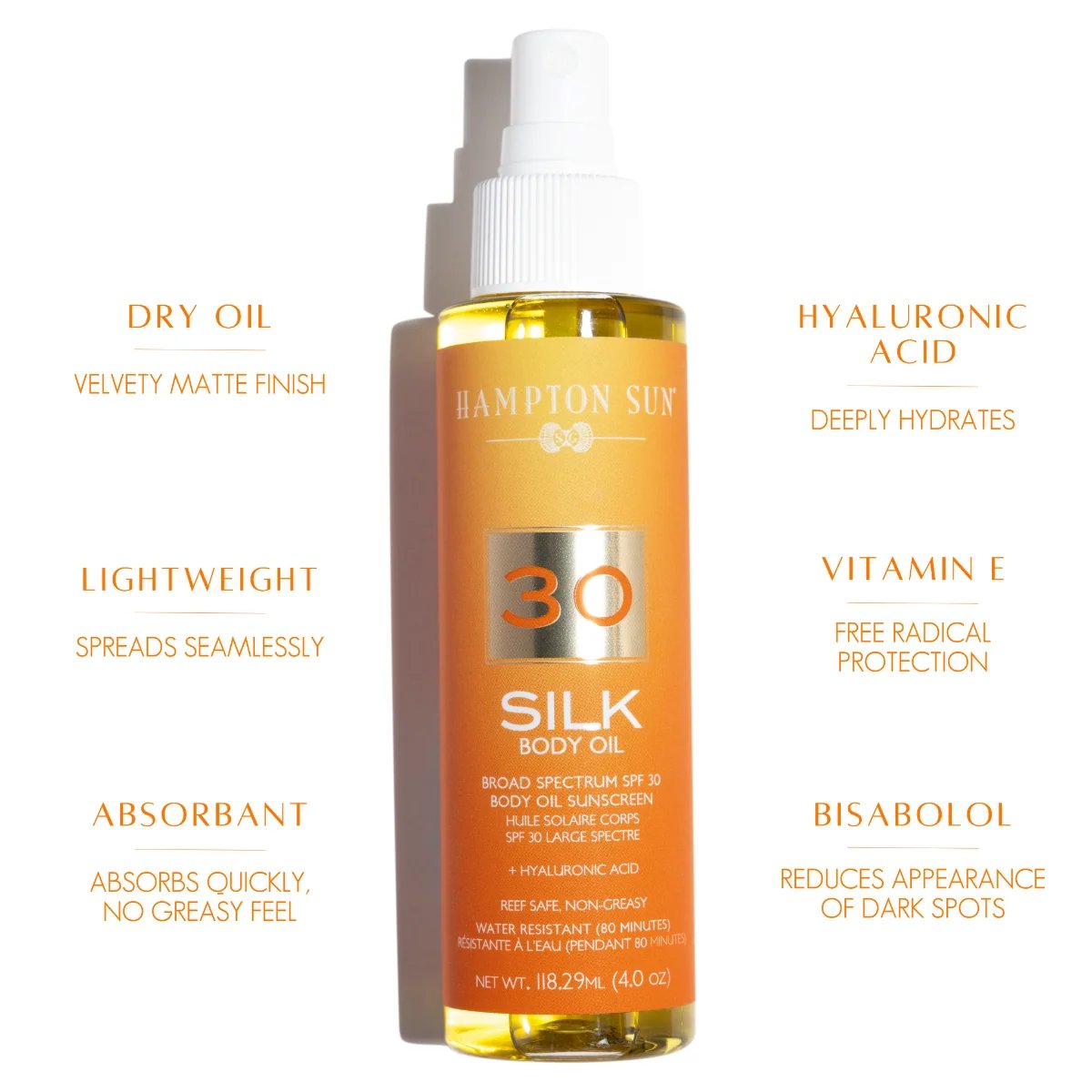 Hampton Sun SPF 30 Silk Body Oil 118.29ml 2