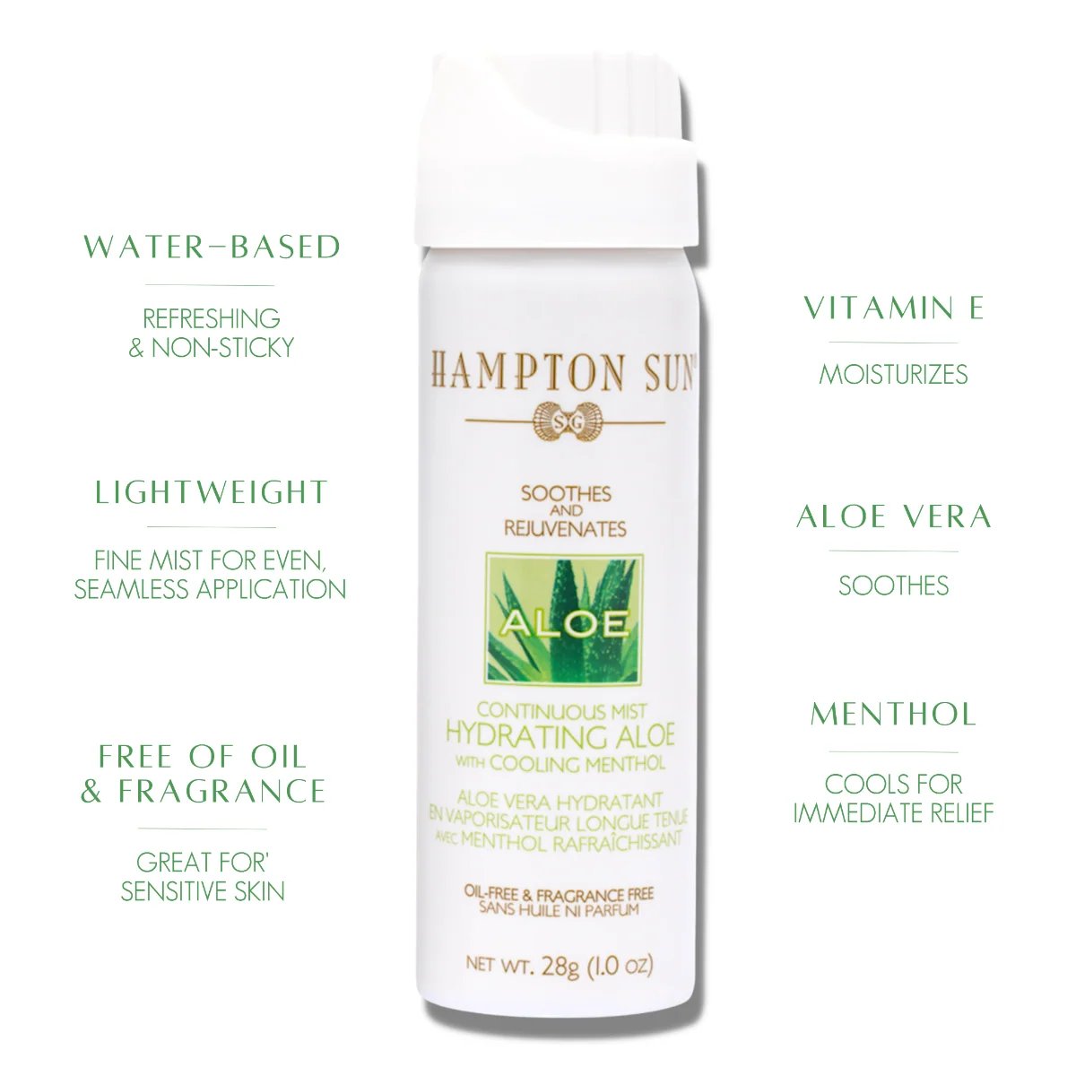 Hampton Sun Hydrating Aloe Continuous Mist 28g 2