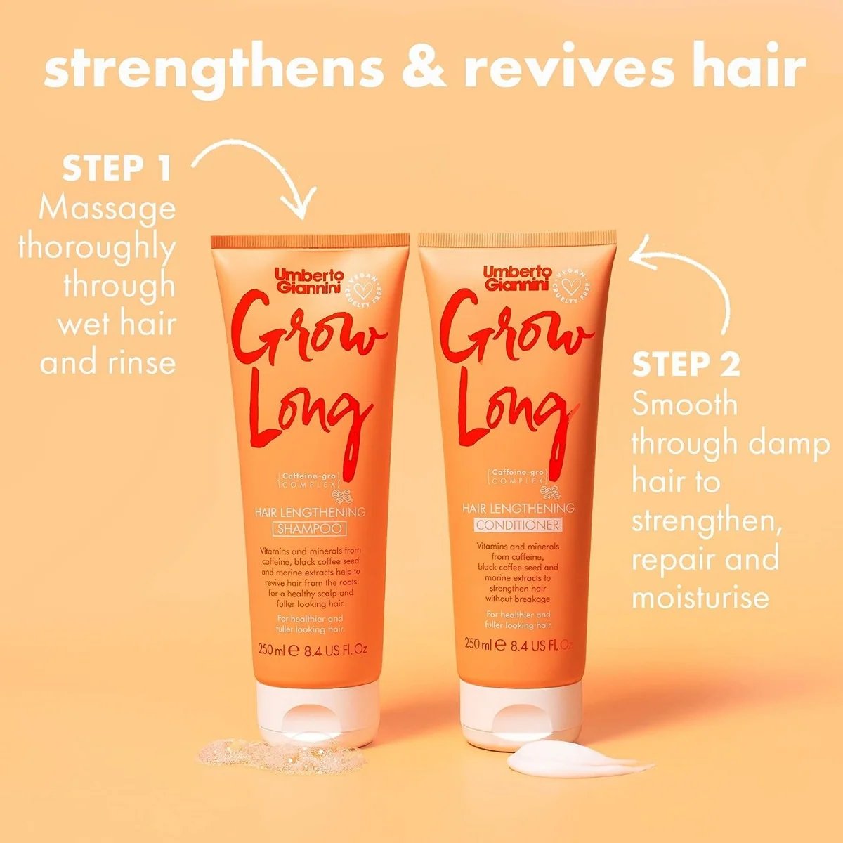 Umberto Giannini Grow Long Root Stimulating Shampoo 250ml 2