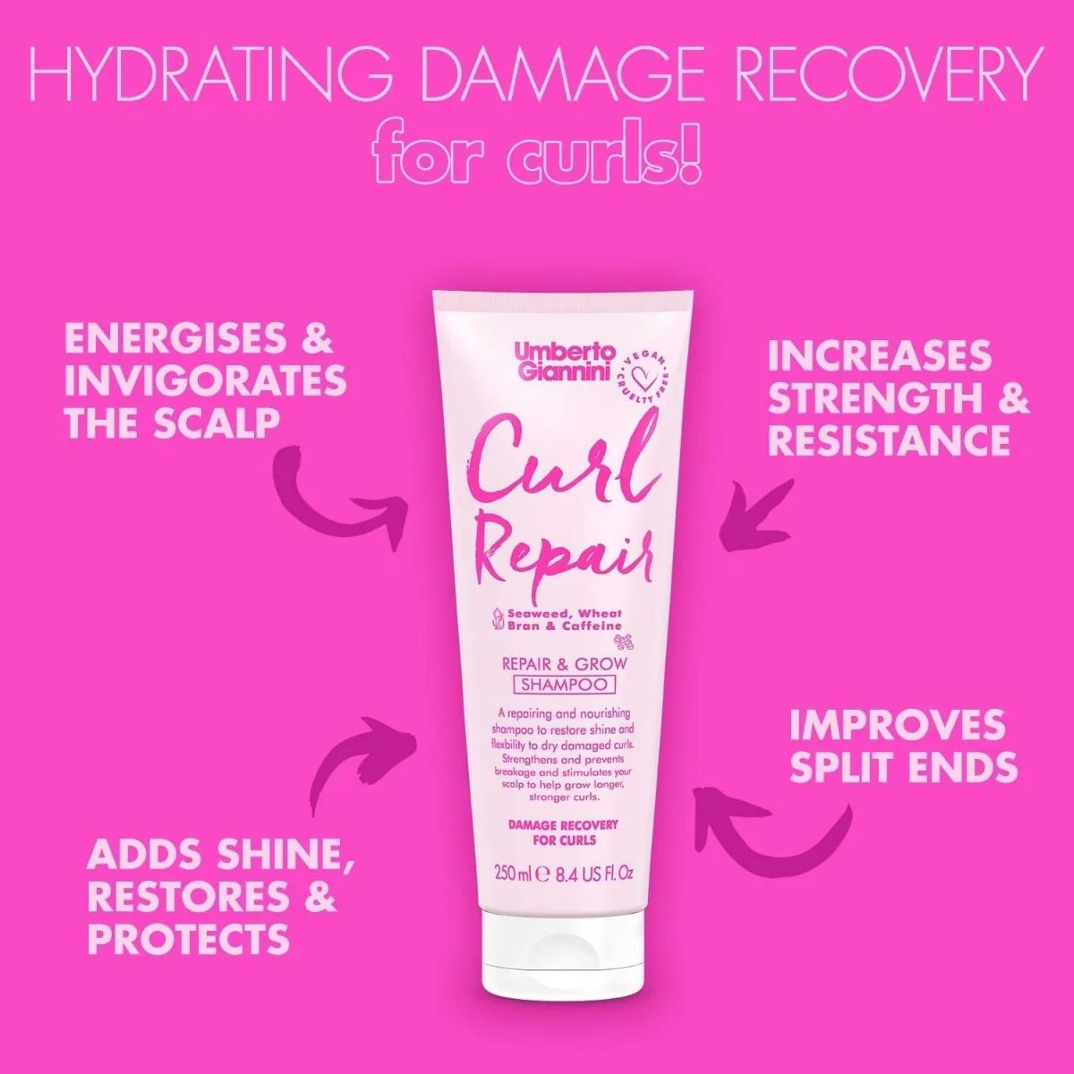 Umberto Giannini Curl Repair Shampoo 250ml 2