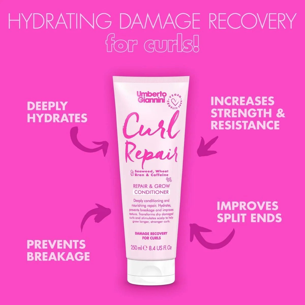 Umberto Giannini Curl Repair Conditioner 250ml 3