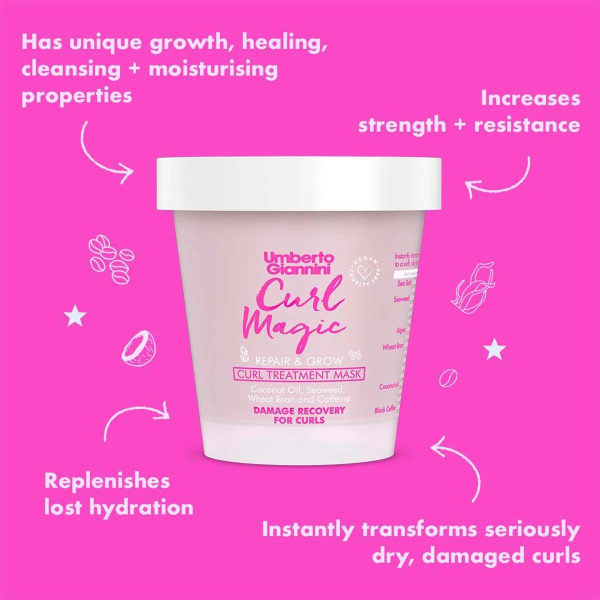 Umberto Giannini Curl Repair Mask 210g 5