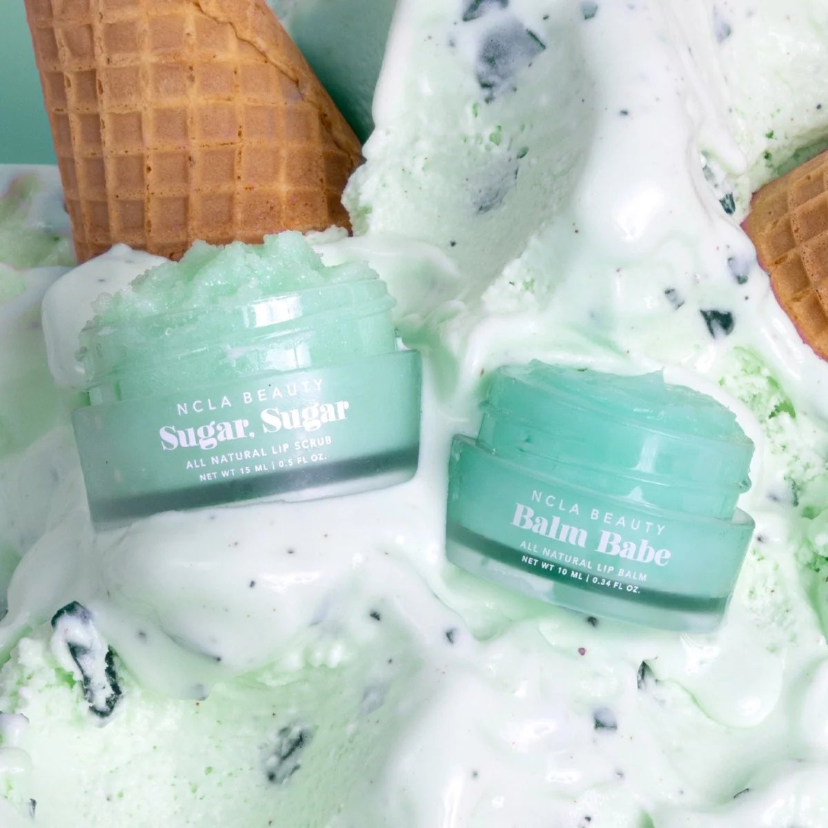 NCLA Beauty Sugar Sugar Mint Gelato Lip Scrub 15ml 2