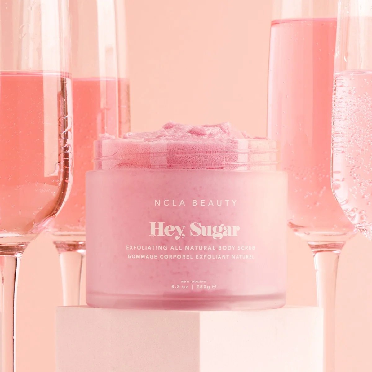 NCLA Beauty Hey Sugar Pink Champagne Body Scrub 250ml 2
