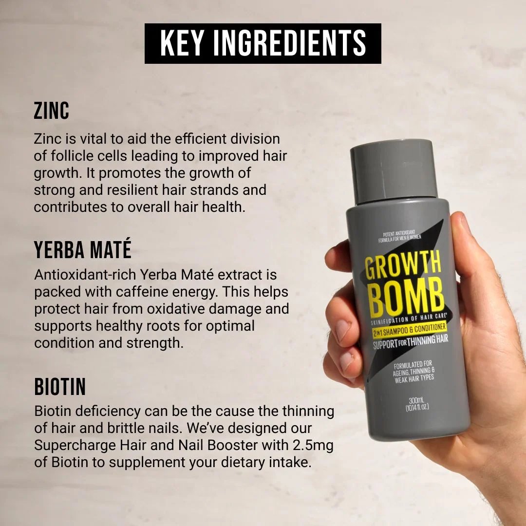 Growth Bomb High Strength 2-1 Shampoo & Conditioner 300ml 2