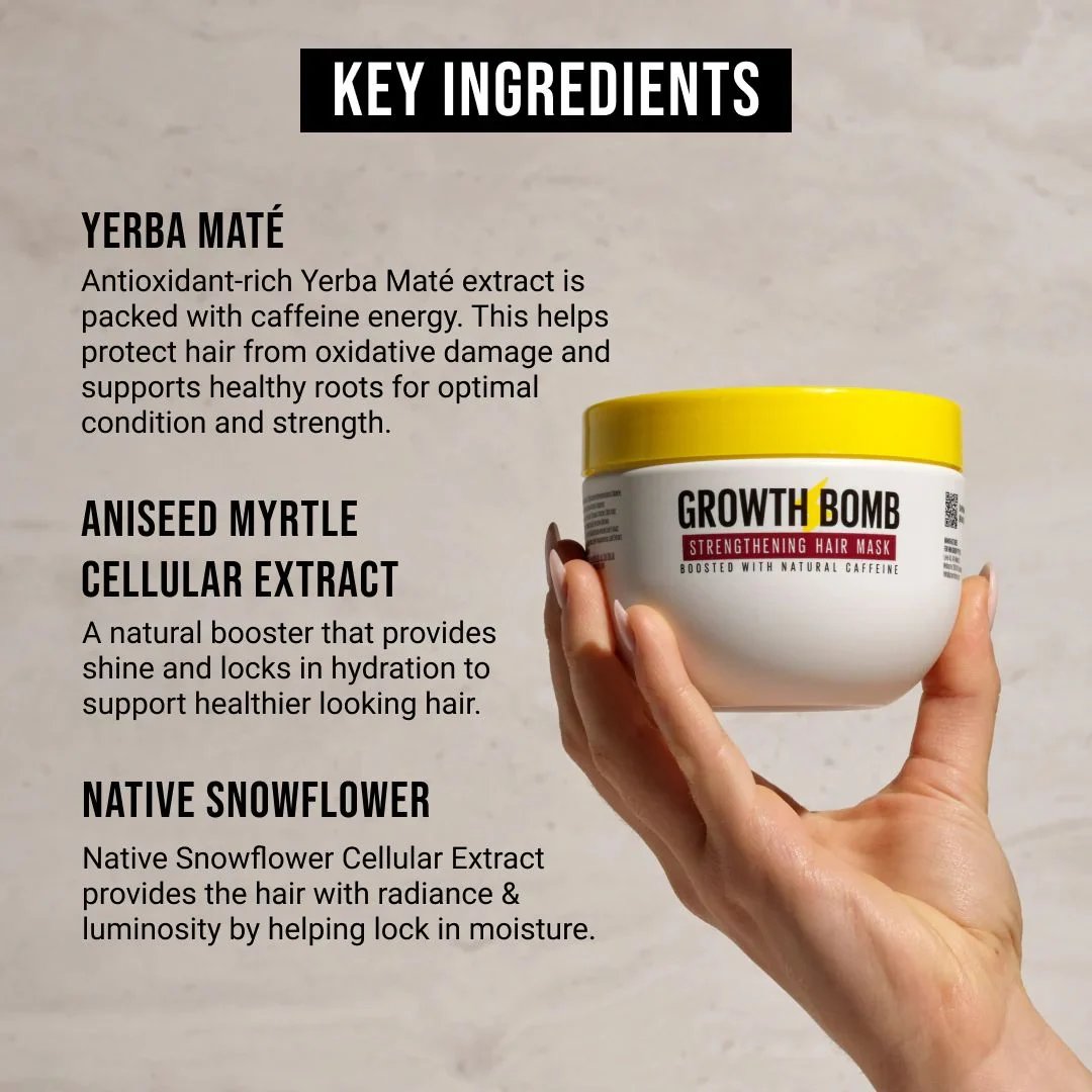 Growth Bomb Strengthening Hair Mask Tub 235ml 4
