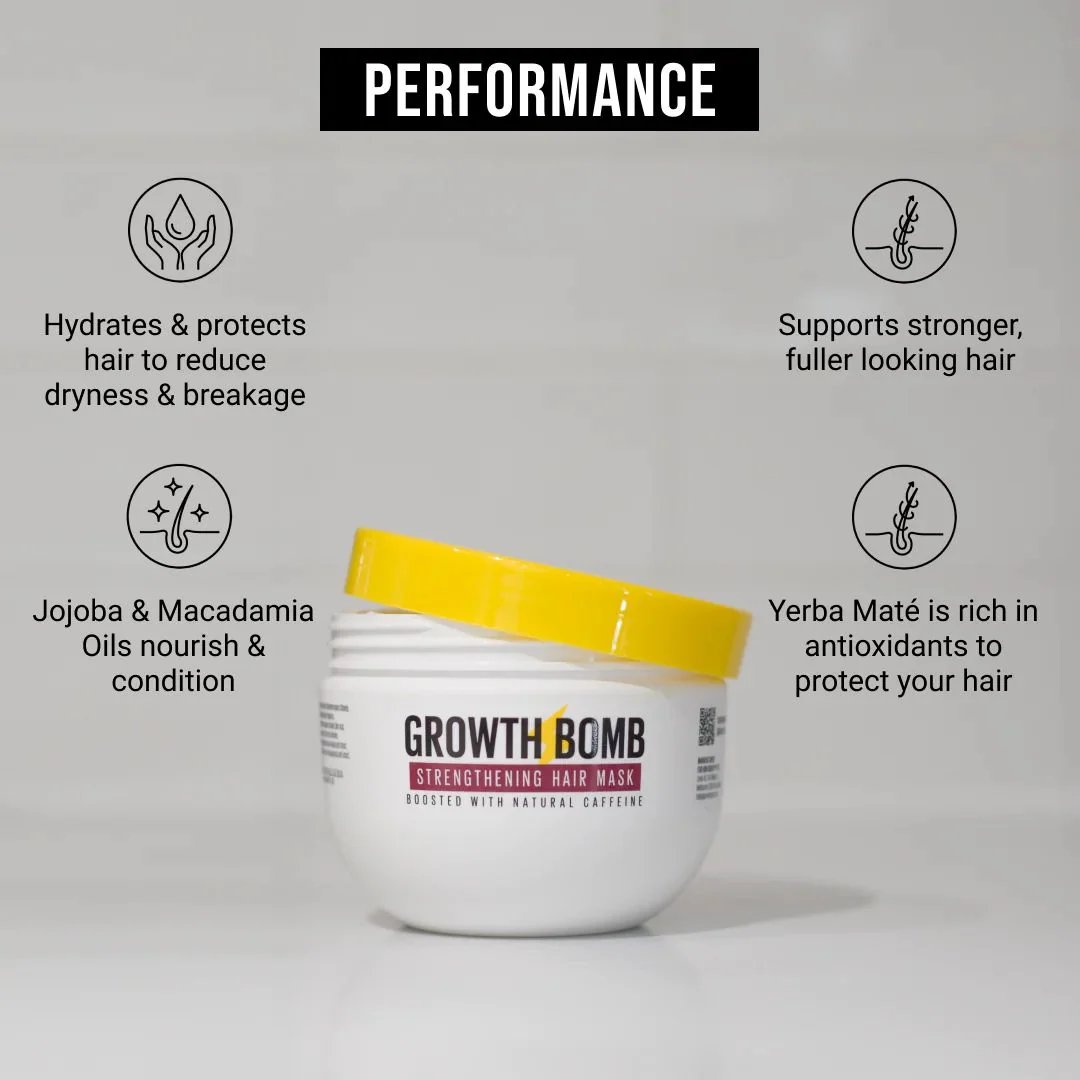 Growth Bomb Strengthening Hair Mask Tub 235ml 3