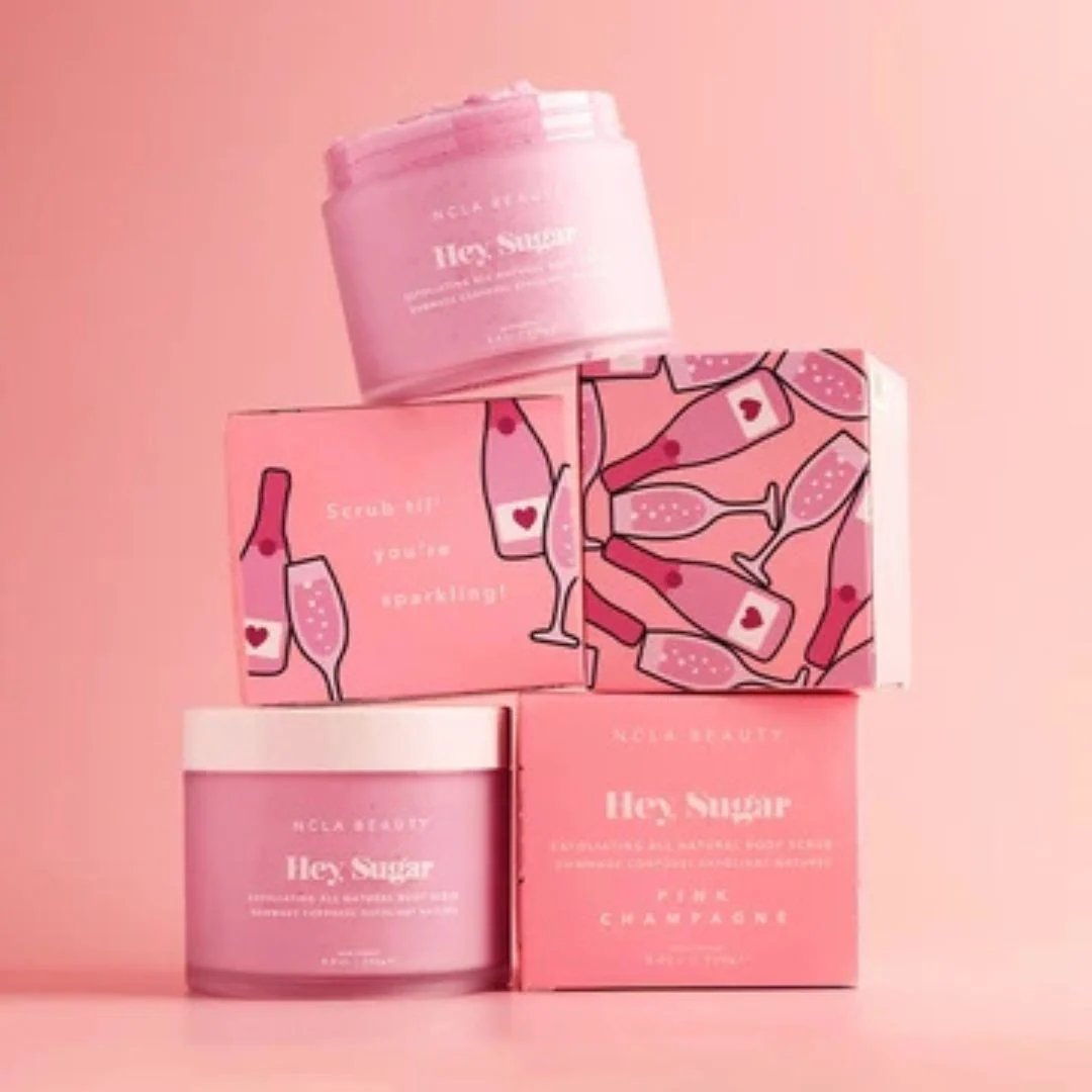 Hey Sugar Pink Champagne Body Scrub, 3