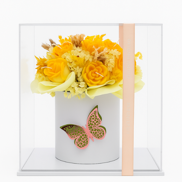 Sunlit Grace – Yellow Bloom Butterfly Box