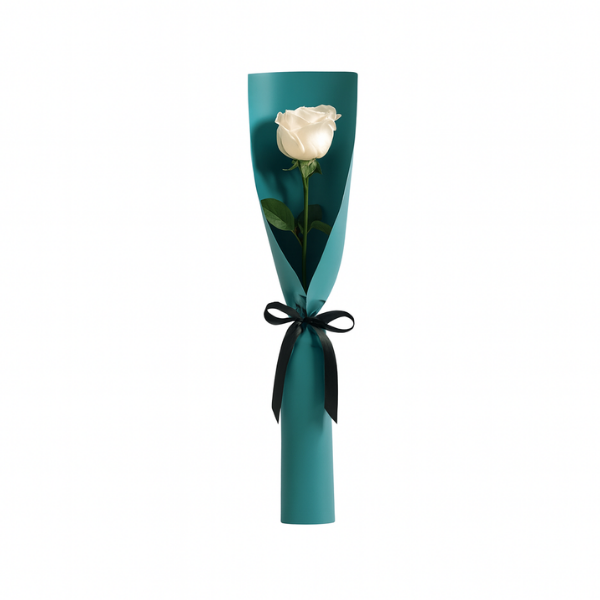 Pure Grace – Single White Rose Bouquet