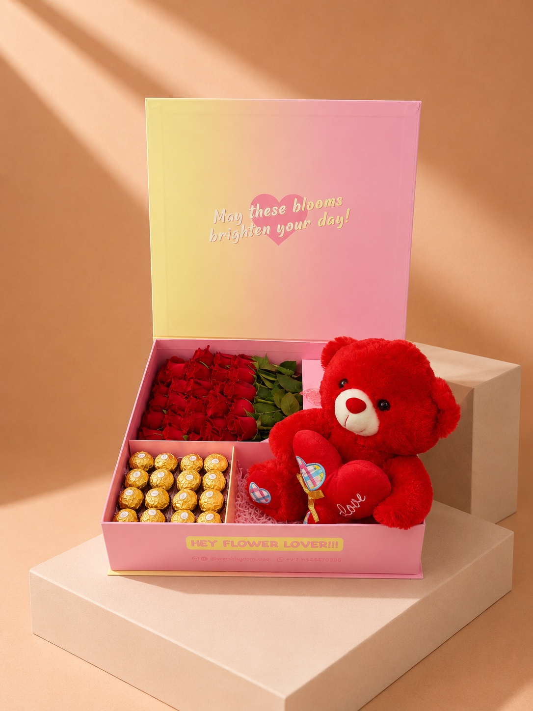 Ultimate Love Teddy & Roses Box