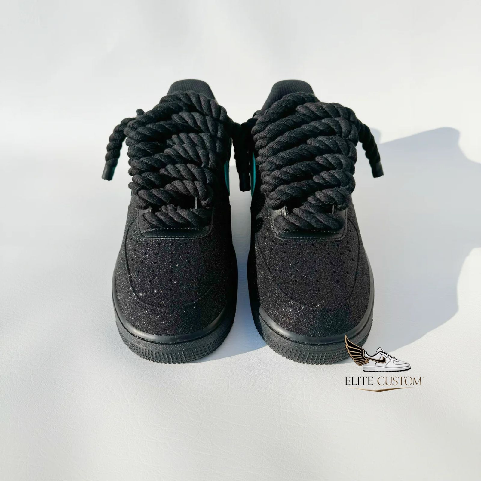 Rope laces Tiffany black galaxy Af1 2
