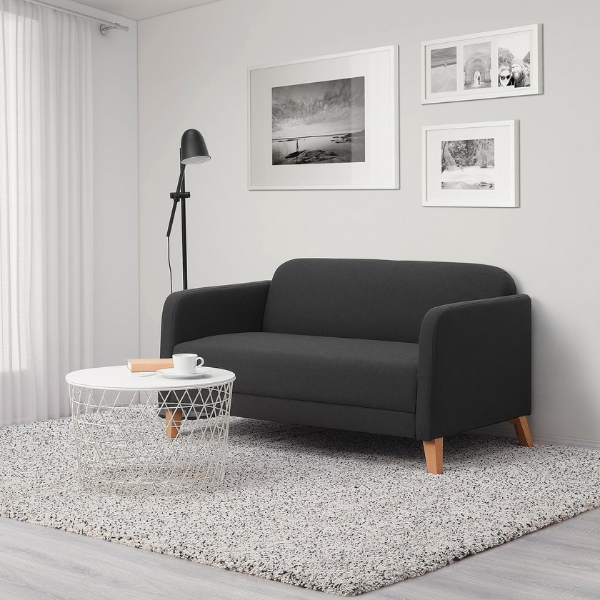LINANÄS Loveseat - Vissle dark gray 2
