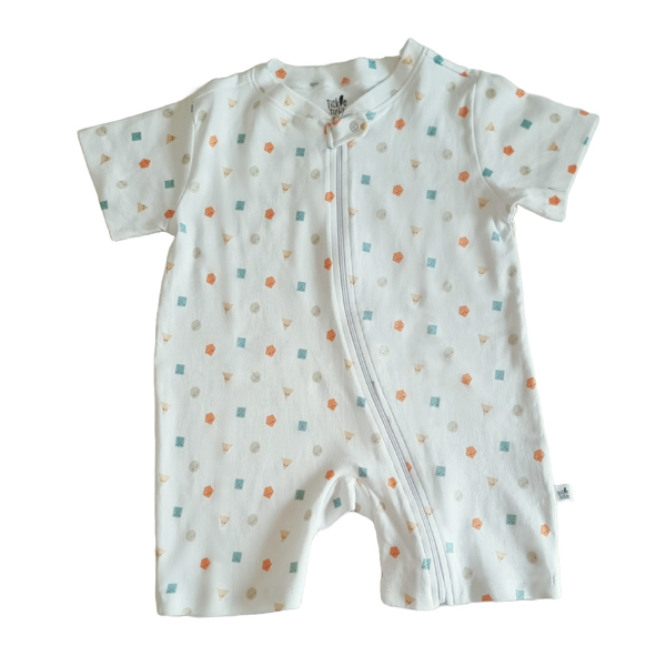 Tickle SnuggleSnapes Organic Short Zip Playsuit Newborn-3 Years 4