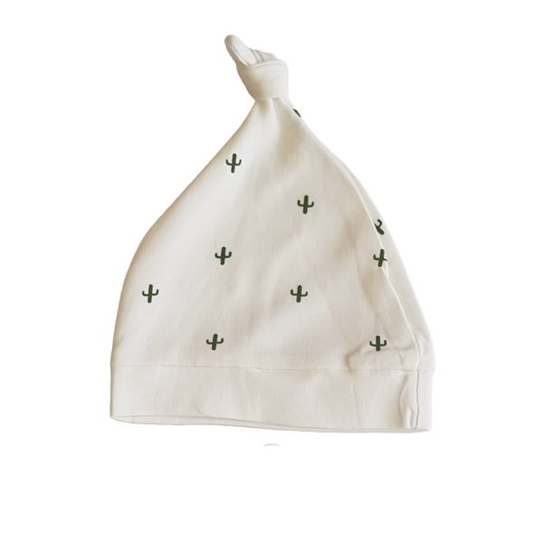 Pack of Desert Spiky Organic Mittens and Knotted hat set- Newborn-6 Months 5