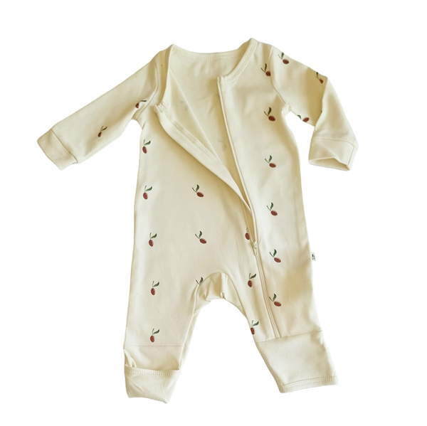 Tickle Tickle Red Olea Organic Zipup Sleepsuit Newborn up to 2 years 4