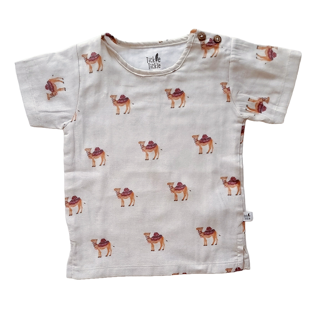 Tickle Camelot Organic Muslin Shorts and Tee Set 6 M to 5Yrs 2