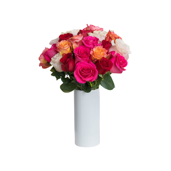 Sunset Bliss – Mixed Rose Bouquet