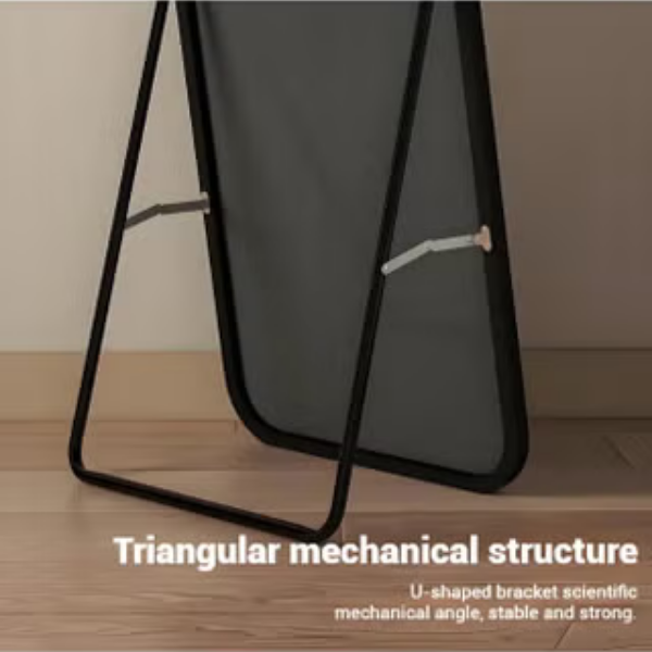 Full Length Mirror 160x45cm, Floor Mirrors Free-Standing Leaning Large Bedroom Dressing Mirror, Full Body Mirror with Stand for Living Room, Bedroom Black 3