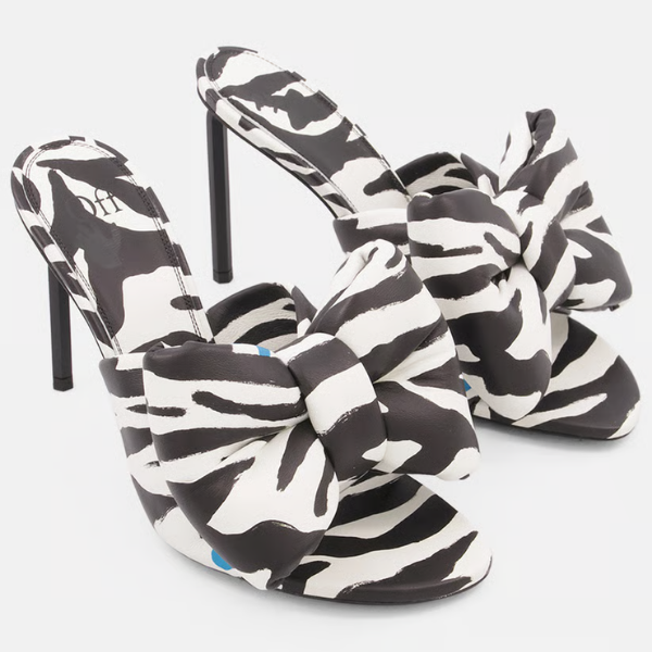 Women Bow High Allen Pointed Sandals, Black 4