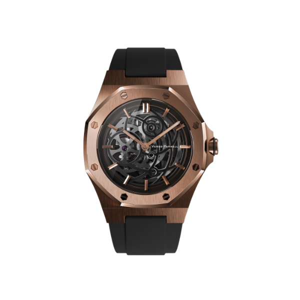 Aurora Rose Gold Skeleton Rubber 2