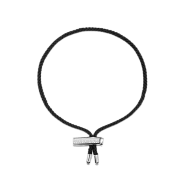 String Lock Bracelet in Silver-tone steel