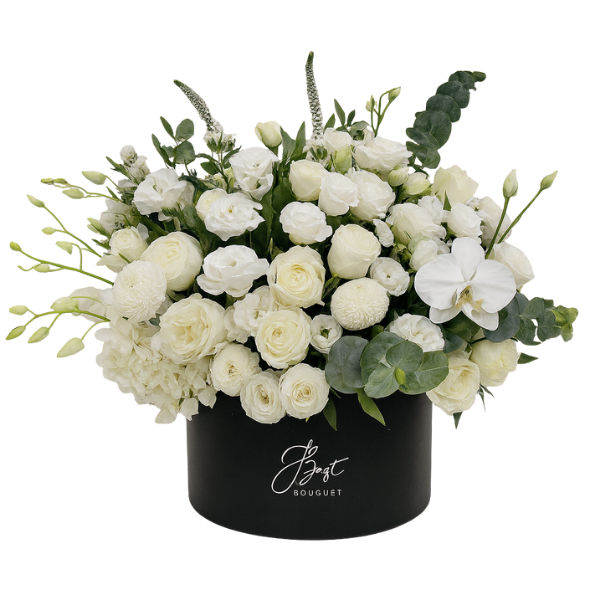BBOX130 – Luxe White Harmony Bloom Box